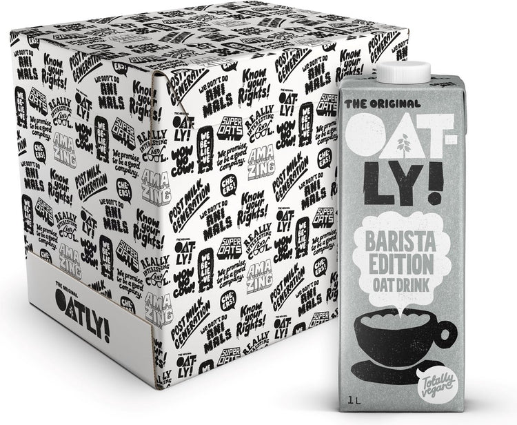 Ouah ! oatly oats barista edition - 6 pièces - (6l) - lait végétal longue conservation - barista - pack économique