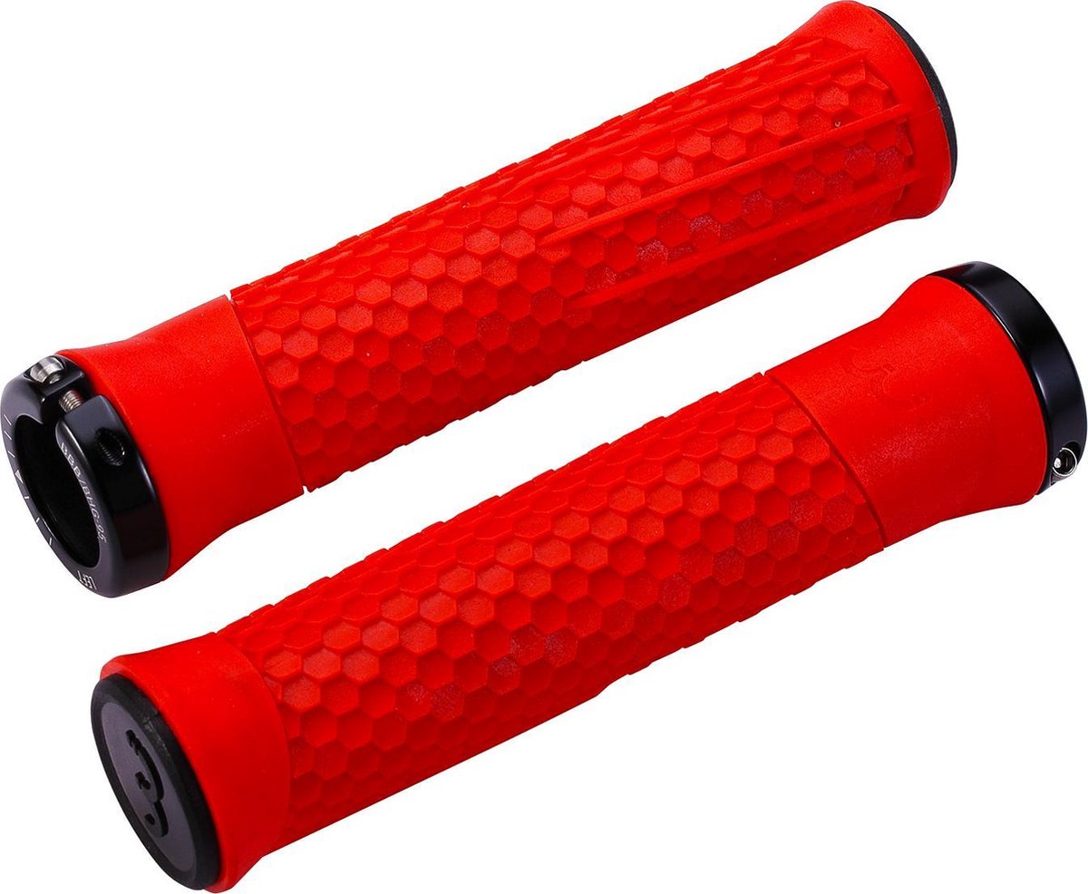 Bbb poignées de vélo vélo python - poignées de vélo avec adhérence maximale - rouge - longueur 142 mm - bhg-95