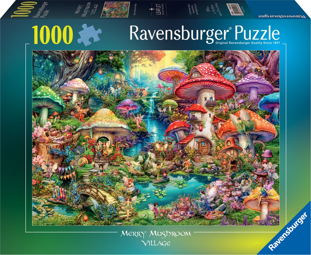 Ravensburger Puzzle Puzzle Merry Mushroom Village, 1000st.