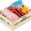 Tidlo Wooden Playets viande et poisson dans la boîte, 8dlg.