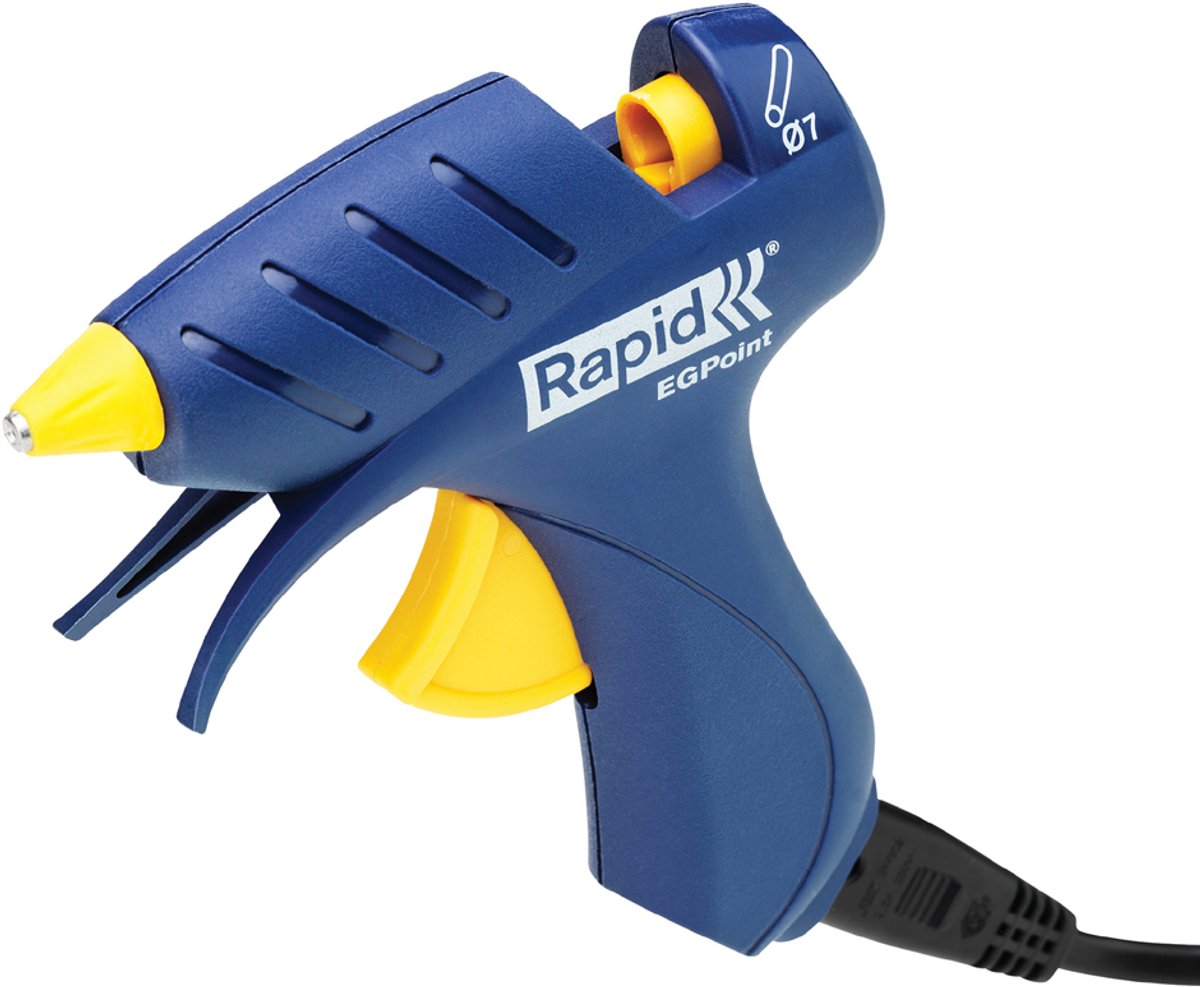 Rapid egpoint - petit pistolet à colle - sans fil - avec support - d7mm - bleu