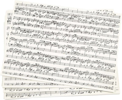 Papier kraft Creativ company avec impression, notes de musique, a4, feuille 210x297 mm, 100 gr, 10 feuilles 1 boîte