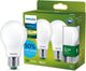 Philips LED Lampe LED ultra efficace Philips mate - 60 W - E27 - lumière blanc chaud - lot de 2 - économisez sur les coûts énergétiques