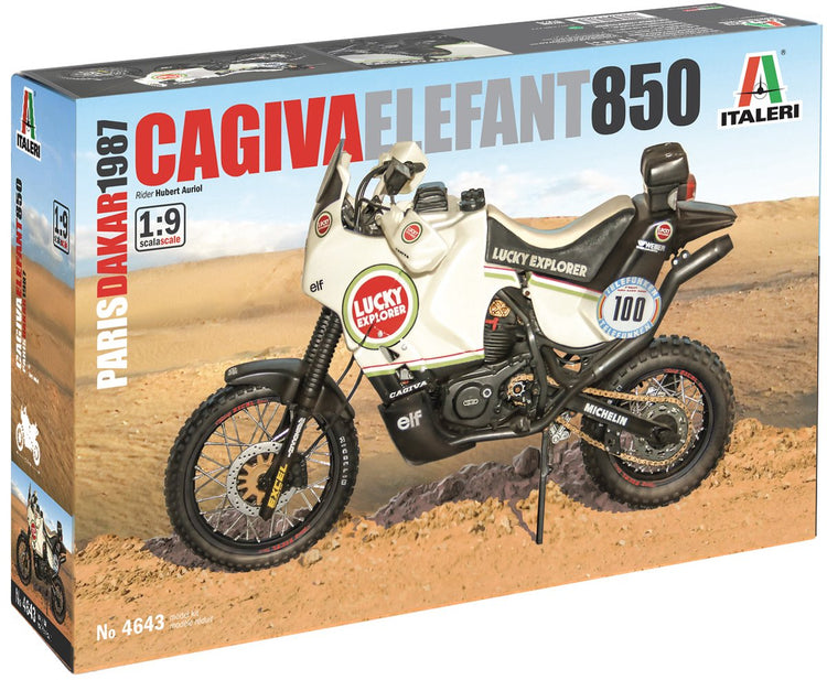 Italeri maquette véhicule militaire - 4643 cagiva elefant 850 paris-dakar 1987 moteur plastique - 1:9 - modélisme