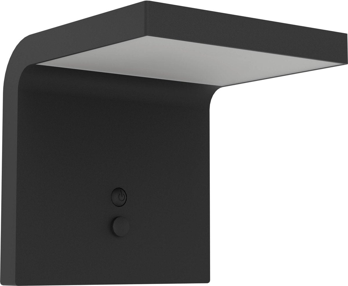 Applique solaire d'extérieur Eglo spiante - énergie solaire - LED - 14 cm - noir et blanc
