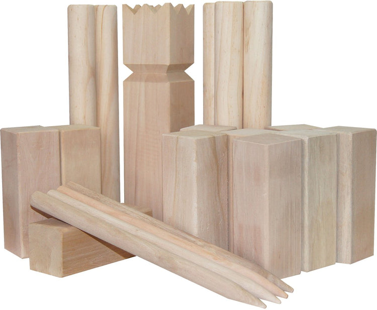 Jeu d'extérieur Kubb Game XL avec sac de transport Jouets d'extérieur en bois FSC.