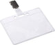 Bande porte-badge Europel + clip – 90 x 60 mm – transparent – ouvert – 24 pièces