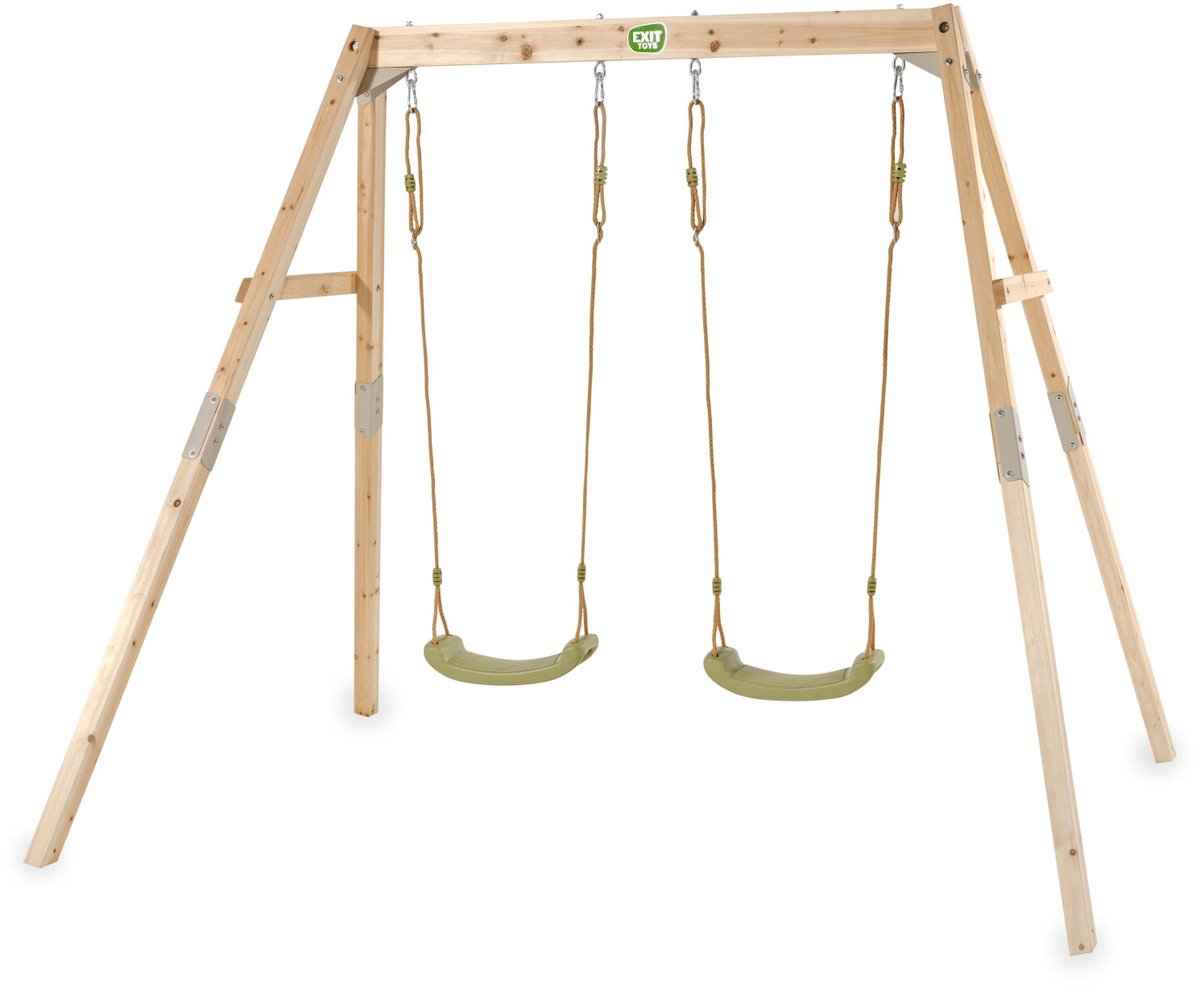 Exit toys exit silvi balançoires doubles en bois - aire de jeux extérieure - enfants