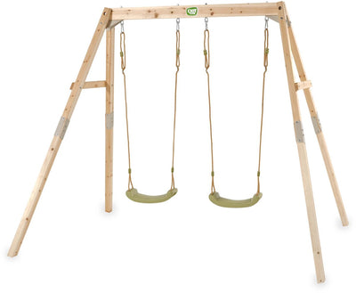 Exit toys exit silvi balançoires doubles en bois - aire de jeux extérieure - enfants