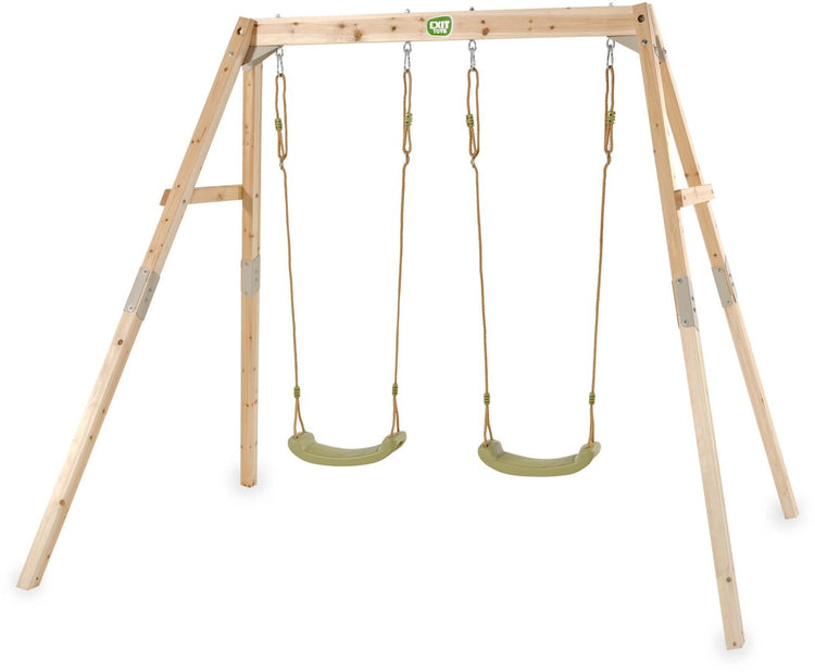 Exit toys exit silvi balançoires doubles en bois - aire de jeux extérieure - enfants