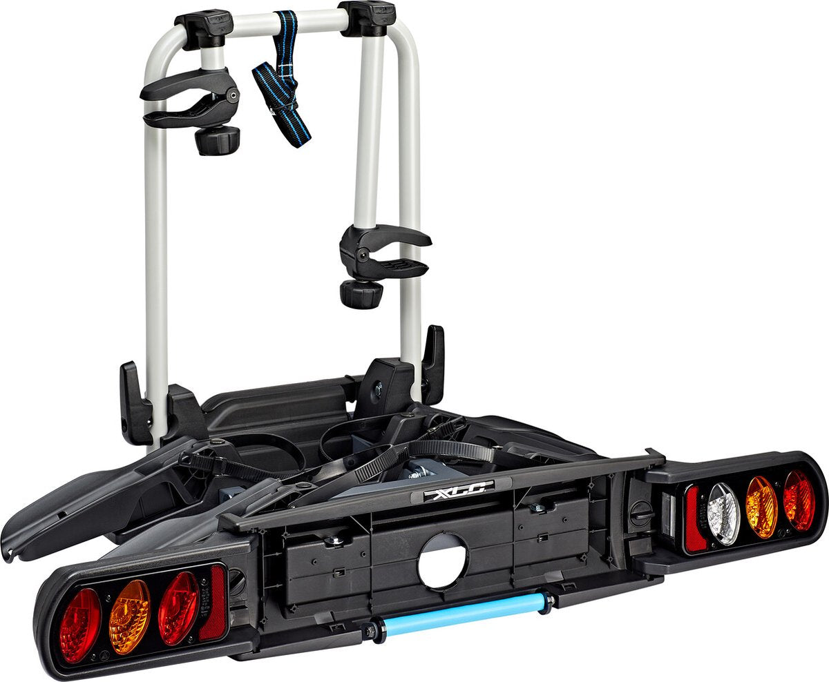 Porte-vélos XLC VC-CO2 Beluga - 2 vélos - pliable - montage sur barre d'attelage