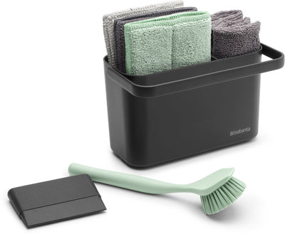 Brabantia ensemble d'organisateurs de comptoir pour évier 8 pièces - gris foncé