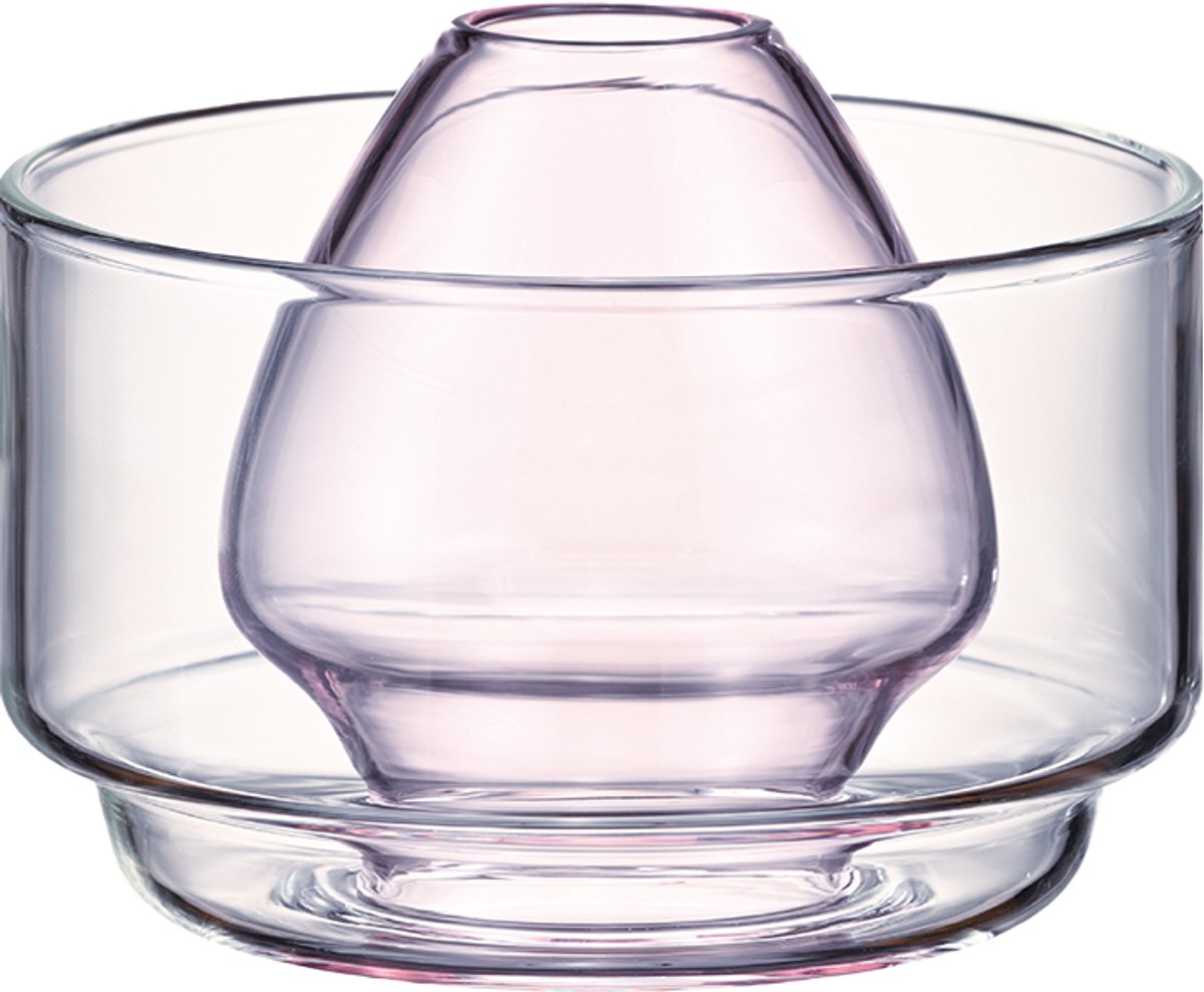 Support Hario Matcha Chasen avec bol - verre résistant à la chaleur - rose