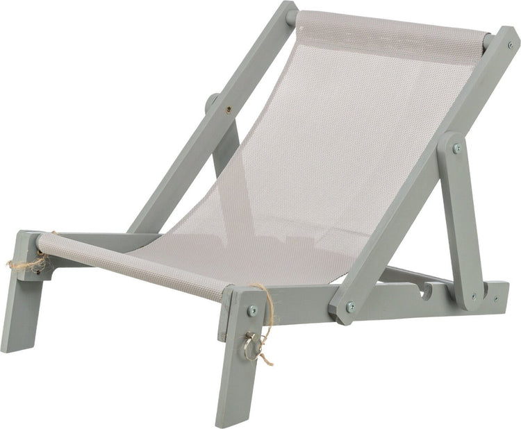 Trixie chaise de plage bois gris