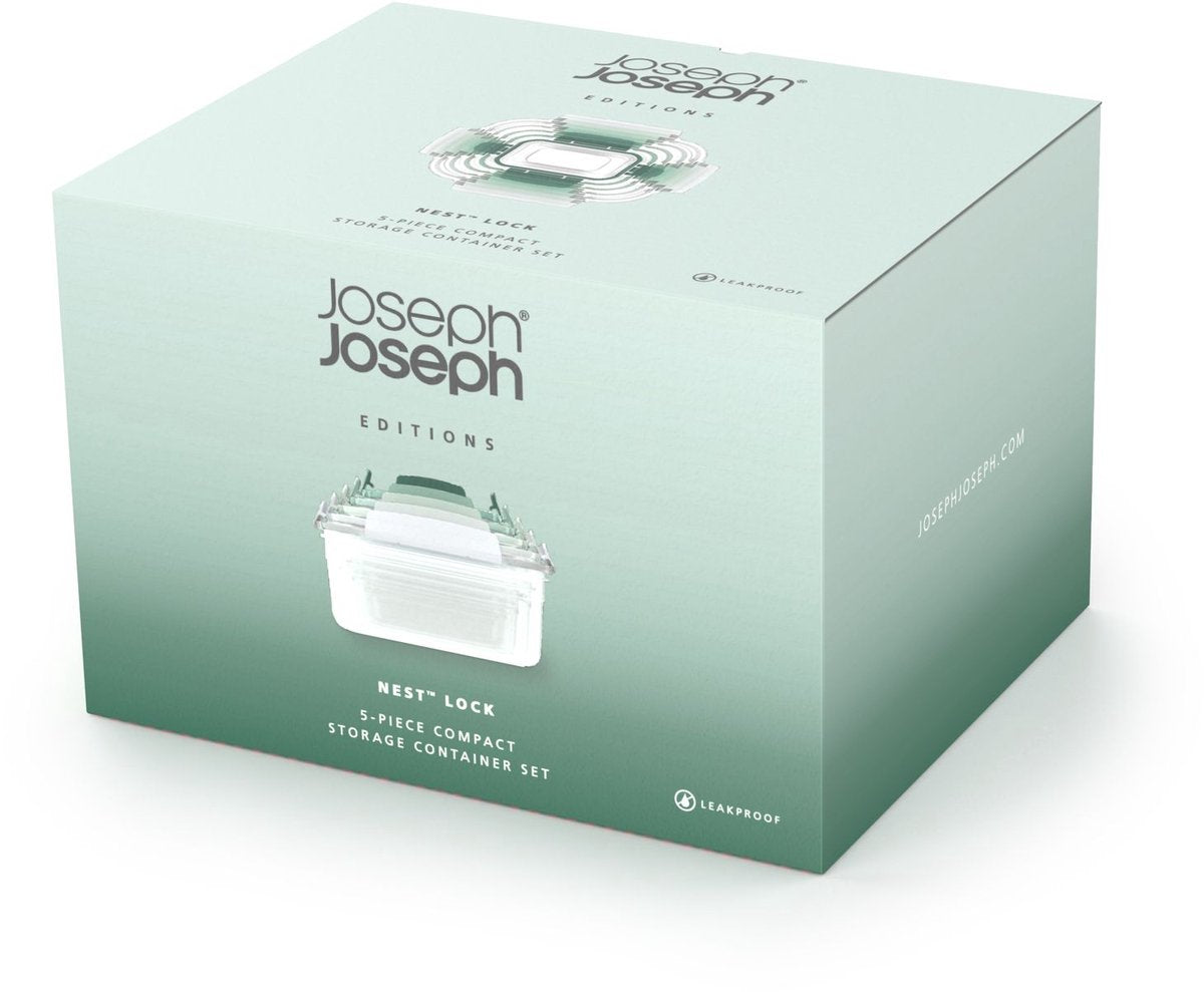 Joseph Joseph Nest Lock - Récipients alimentaires - Facile à empiler - 5 pièces - Vert