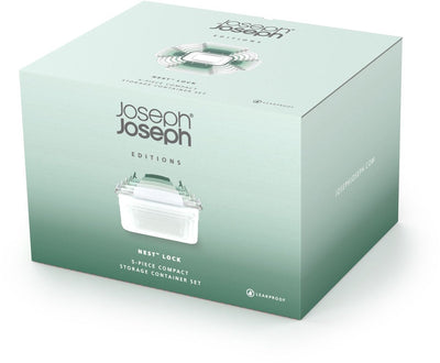 Joseph Joseph Nest Lock - Récipients alimentaires - Facile à empiler - 5 pièces - Vert