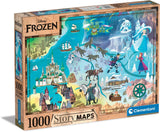 Clementoni World Map Puzzle Frozen, 1000st. - afbeelding 1