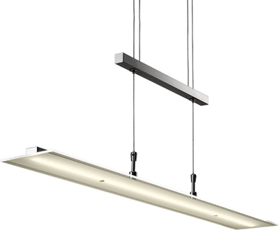 B.k.licht - suspension - suspension salle à manger - dimmable - hauteur réglable - suspension verre - 3 000k - 1 600lm - 21w LED