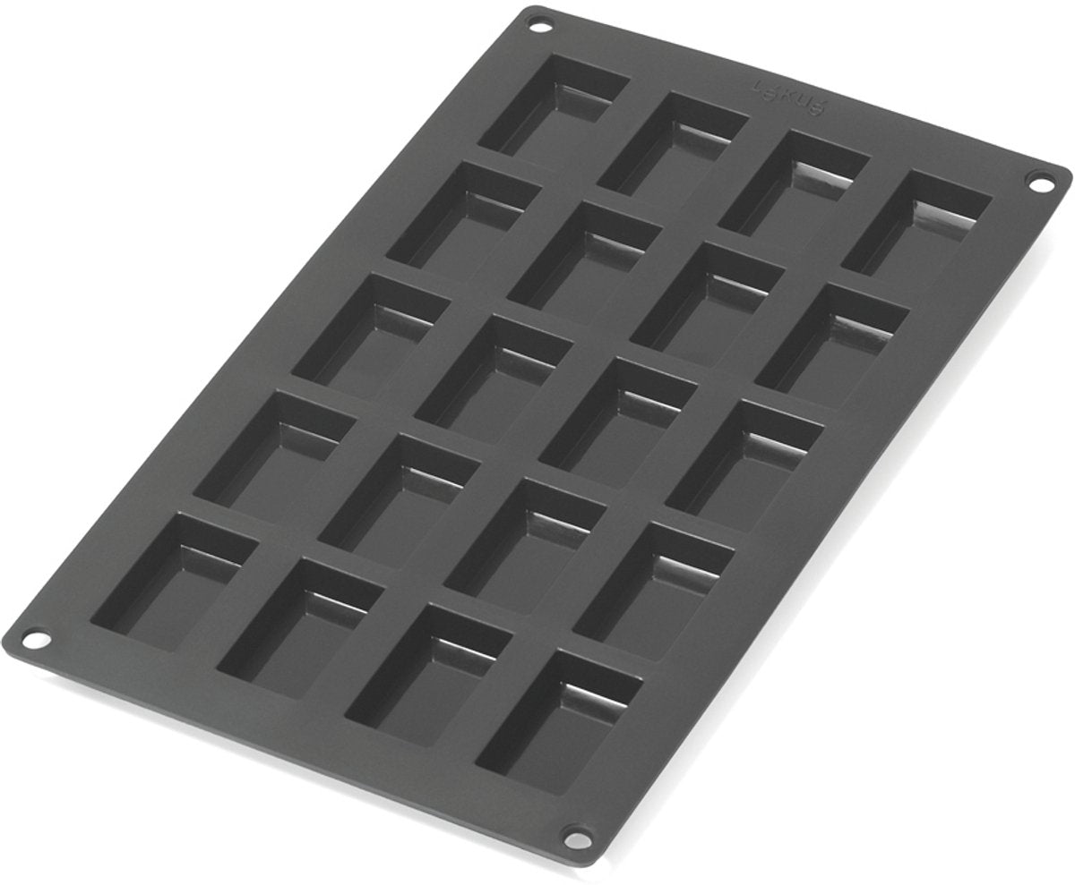 Lékué moule à 20 financiers - silicone - noir