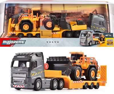 Camion Majorette Volvo FH16 avec semi-remorque et chargeuse sur pneus