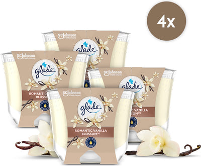 Glade bougie longue combustion romantique fleurs de vanille 100% cire de colza