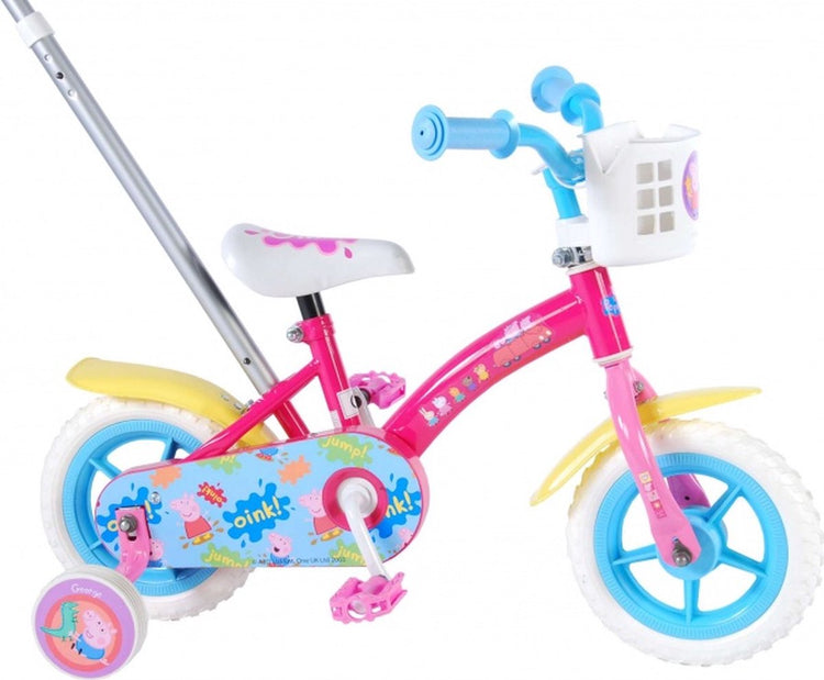 Vélo pour enfants Nickelodeon Peppa Pig - filles - 10 pouces - rose bleu