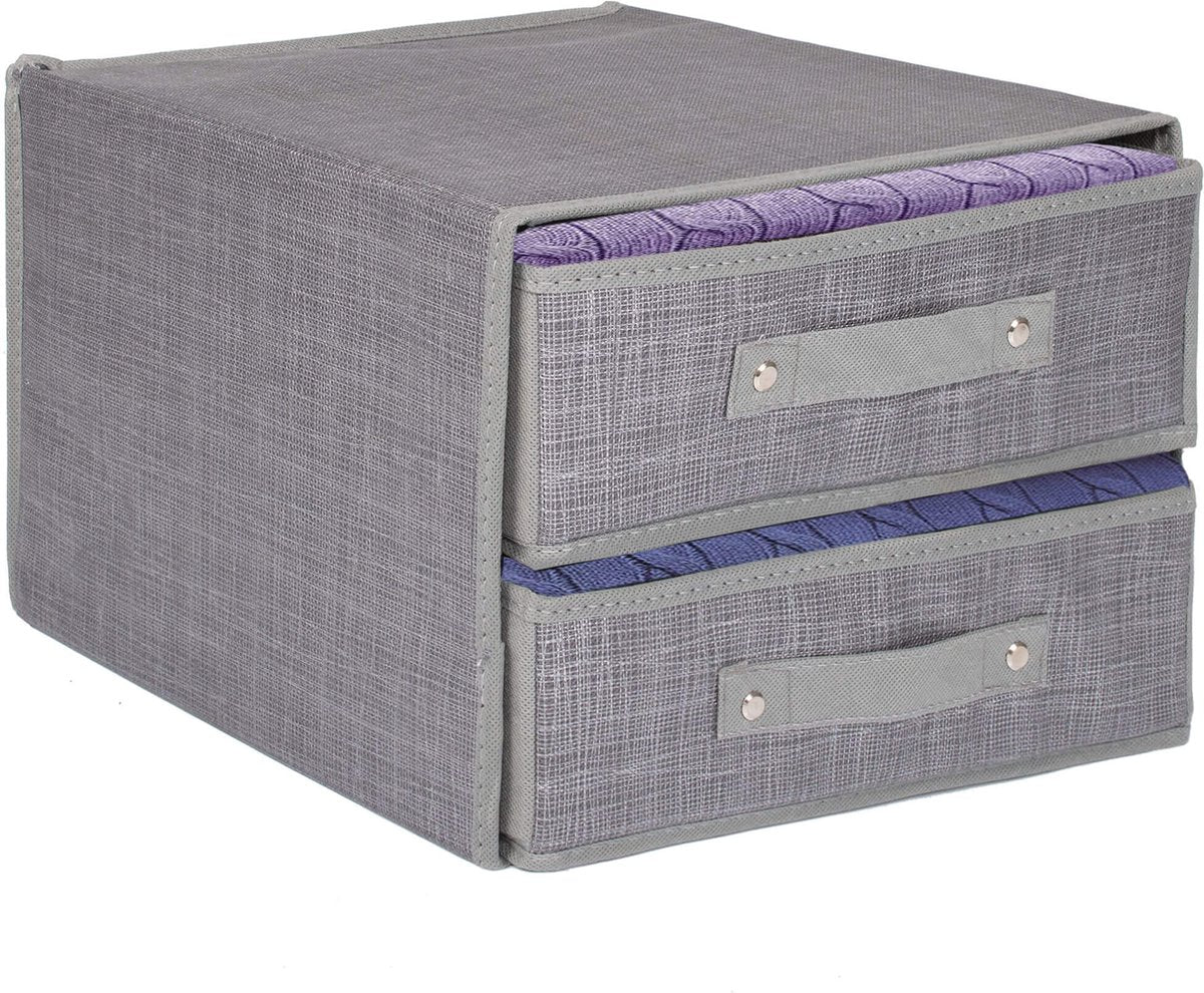 Organisateur de placard Springos | organisateur de vêtements | stockage | 2 tiroirs | gris