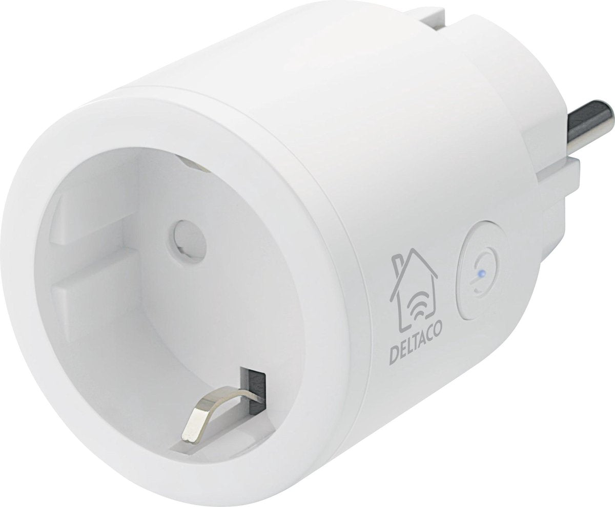 Deltaco smart home 1x prise sans fil intelligente - WiFi - 10a - 2400w - minuterie - blanc