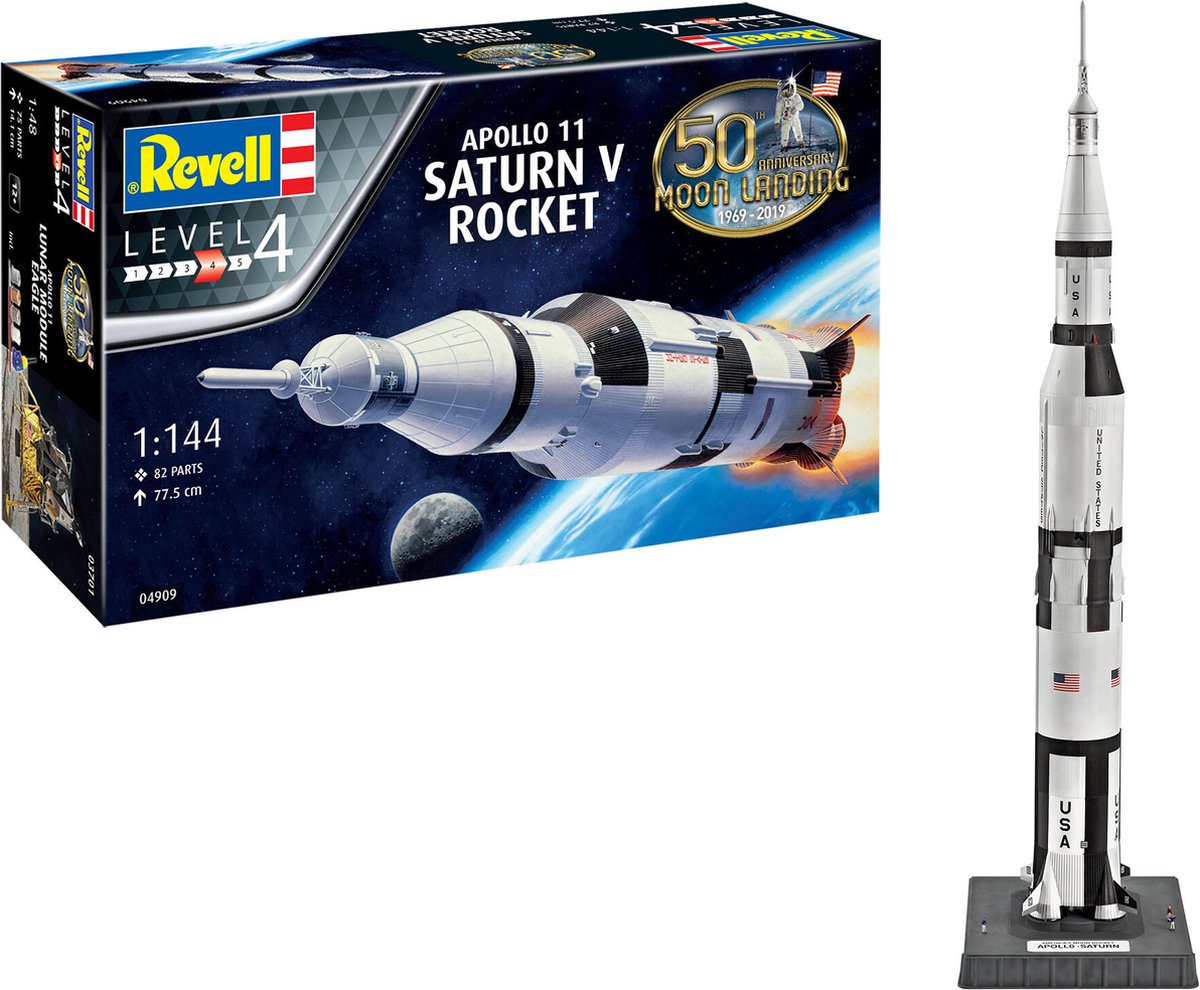 Revell maquette véhicule militaire - 04909 Apollo Saturn V plastique - 1:144 - modélisme