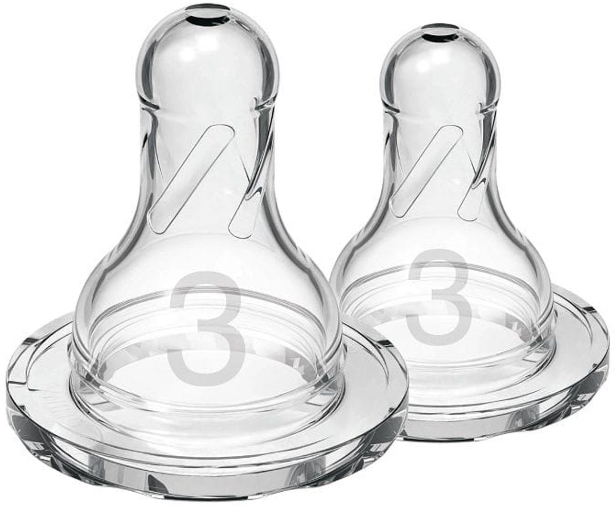 Dr. brown's options+ tétine de biberon - phase 3 - biberon à col étroit - 2 pièces