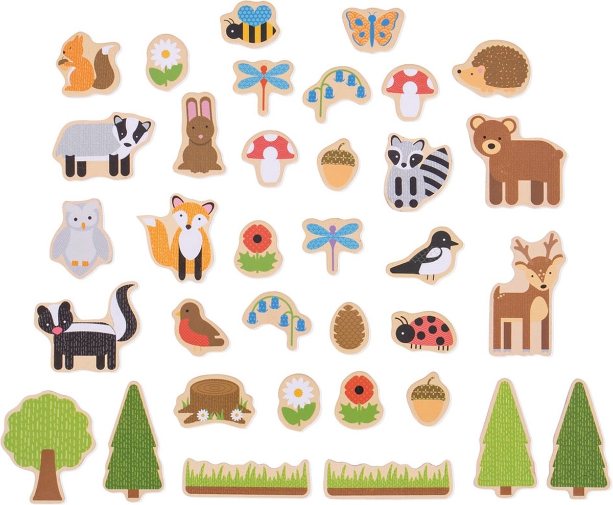 Bigjigs Forest des aimants en bois, 35e.