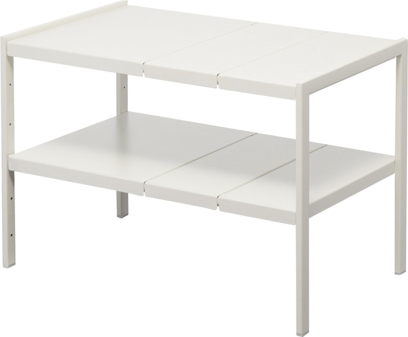 Organisateur d'armoires de cuisine Yamazaki extensible - 2 niveaux - tour - blanc