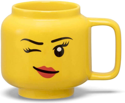 Room Copenhagen Tasse en céramique LEGO avec tête de fille qui fait un clin d'oeil, argile