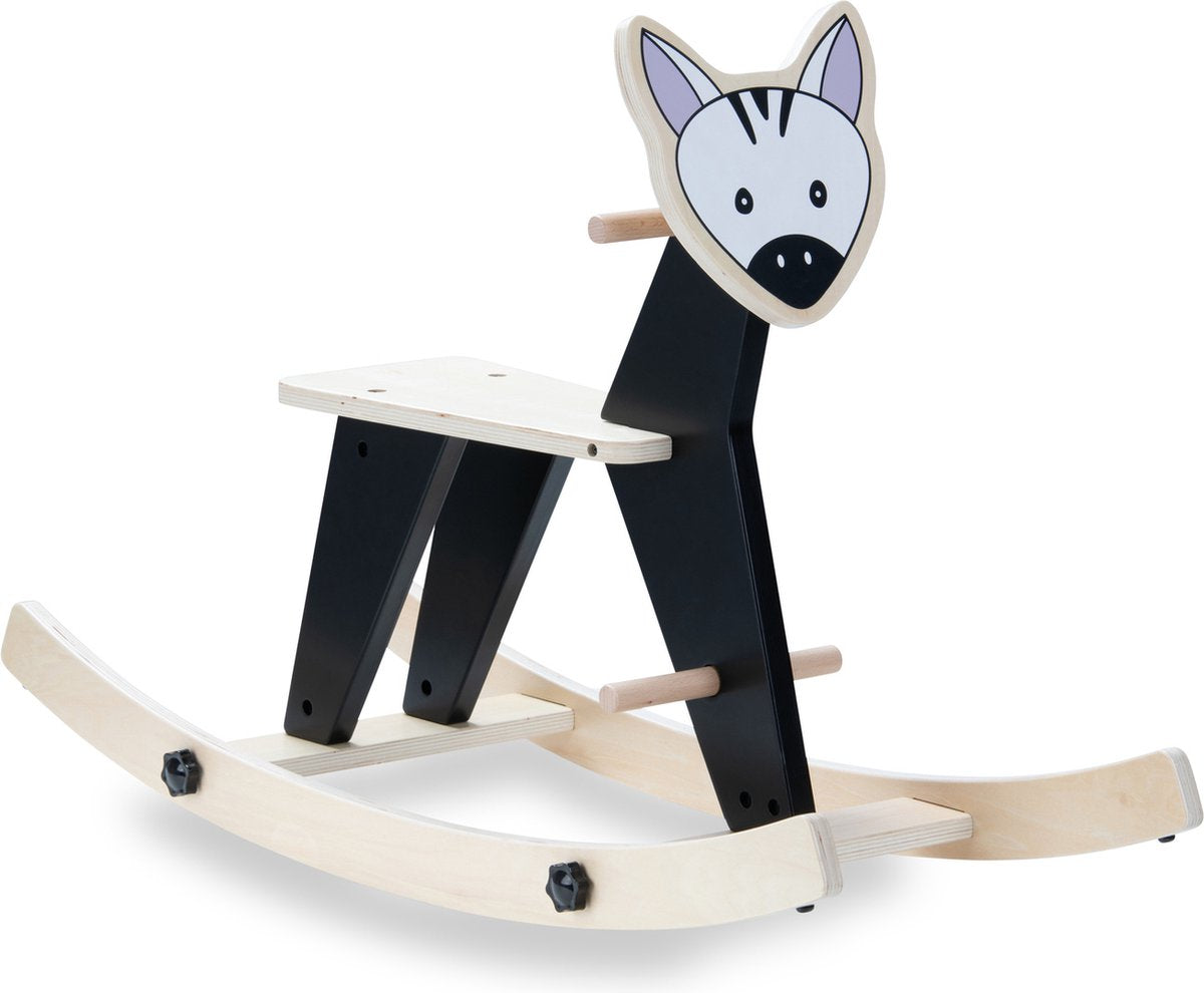 Hauck rock n swing - cheval à bascule bébé en bois - certifié FSC® - zèbre