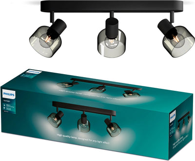 Philips LED Philips Sleet spot - spot de plafond à trois points lumineux - avec verre fumé - petit luminaire E14