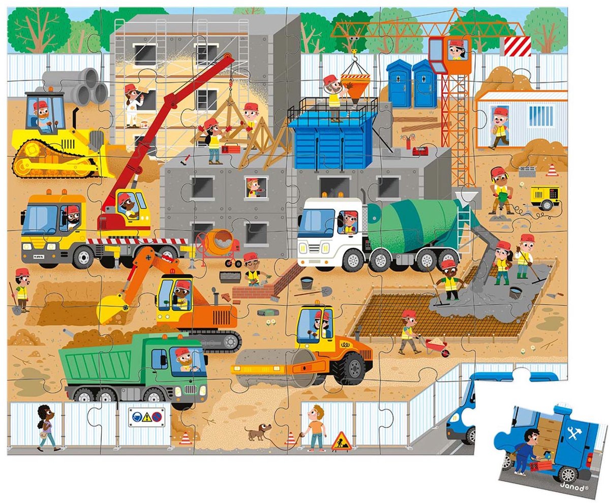 Janod - puzzle - sur le chantier