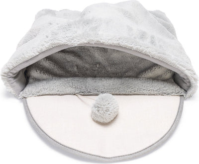 Beeztees sac de jeu chaton hakuna - jouet pour chat - peluche - gris - 50x40x15 cm