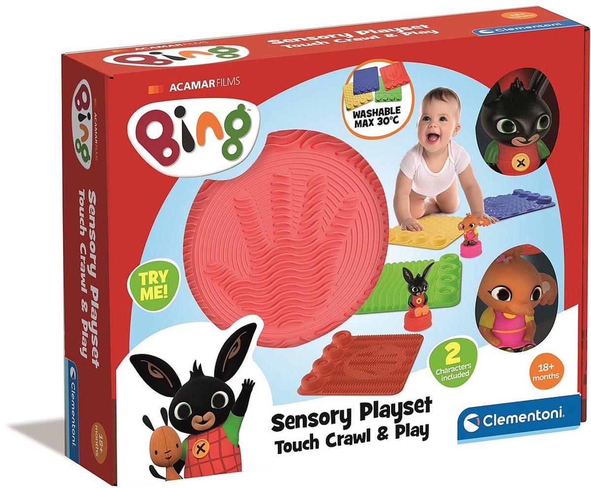 Clementoni Baby - Mat de jeu sensoriel avec figurines, 6dlg.