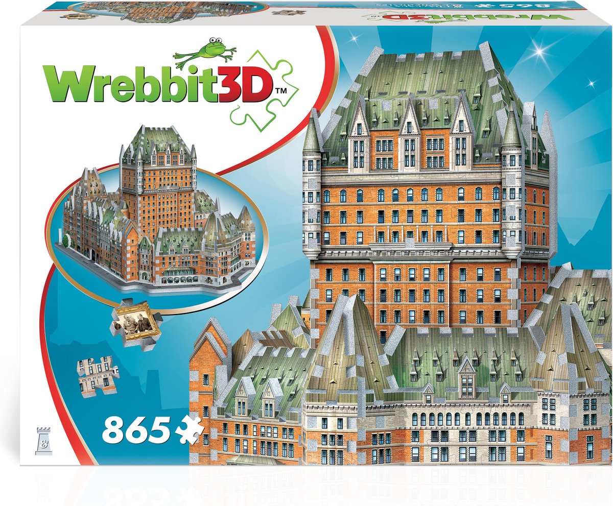 Puzzle 3D Wrebbit - château Frontenac - 865 pièces - jeu de construction.