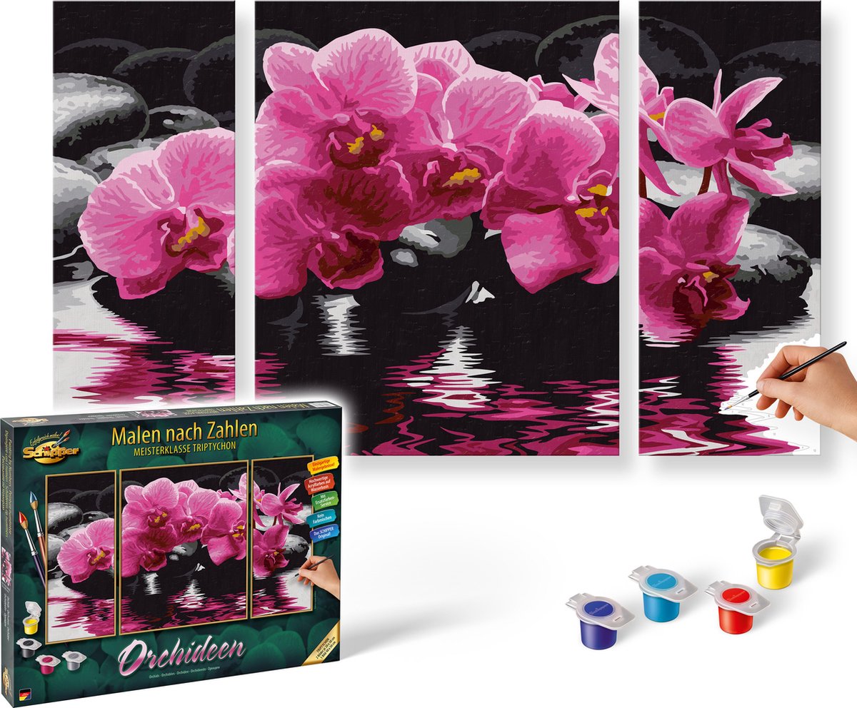 Schipper peinture par numéros - orchidées - forfait passe-temps