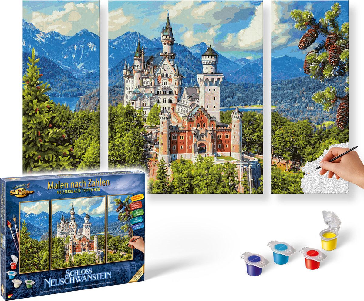 Skipper - peinture par numéros - Château de Neuschwanstein - forfait passe-temps