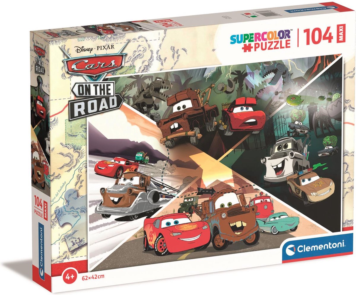 Clementoni Jigsaw Puzzle Super Color Maxi Cars, 104st.