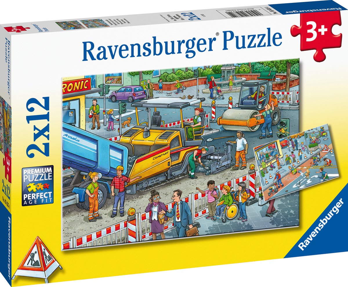 Ravensburger - Travaille sur le puzzle Reeg 2x12 Pièces