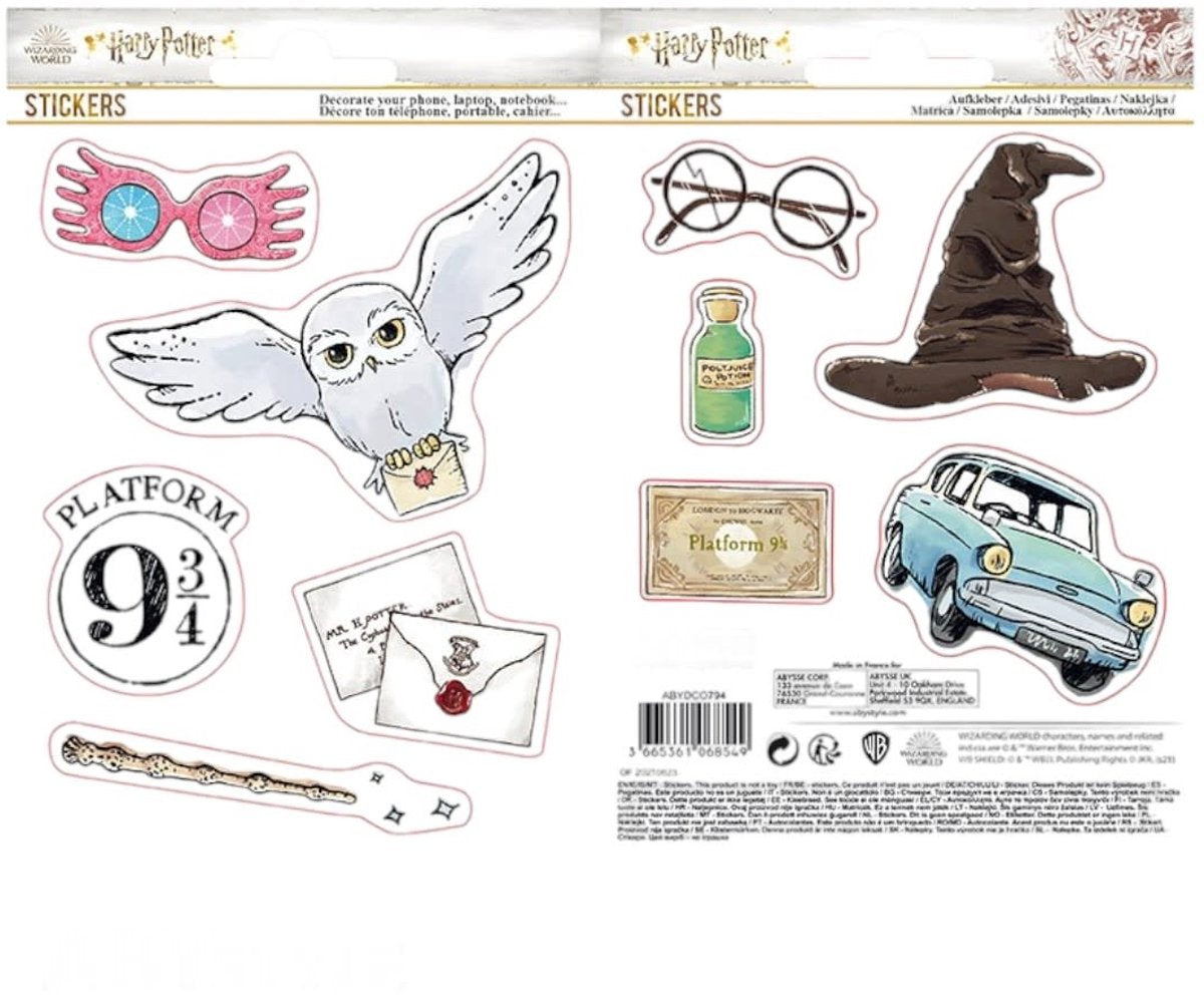 Sans marque sans marque Harry Potter - objets magiques - lot de 2 planches ou autocollants