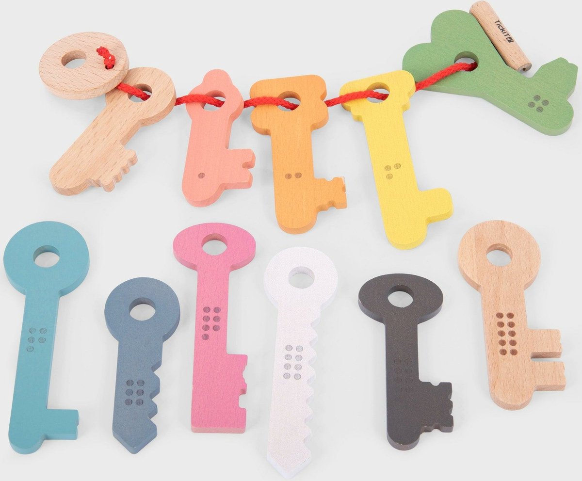 Clés en bois arc-en-ciel Tickit ®