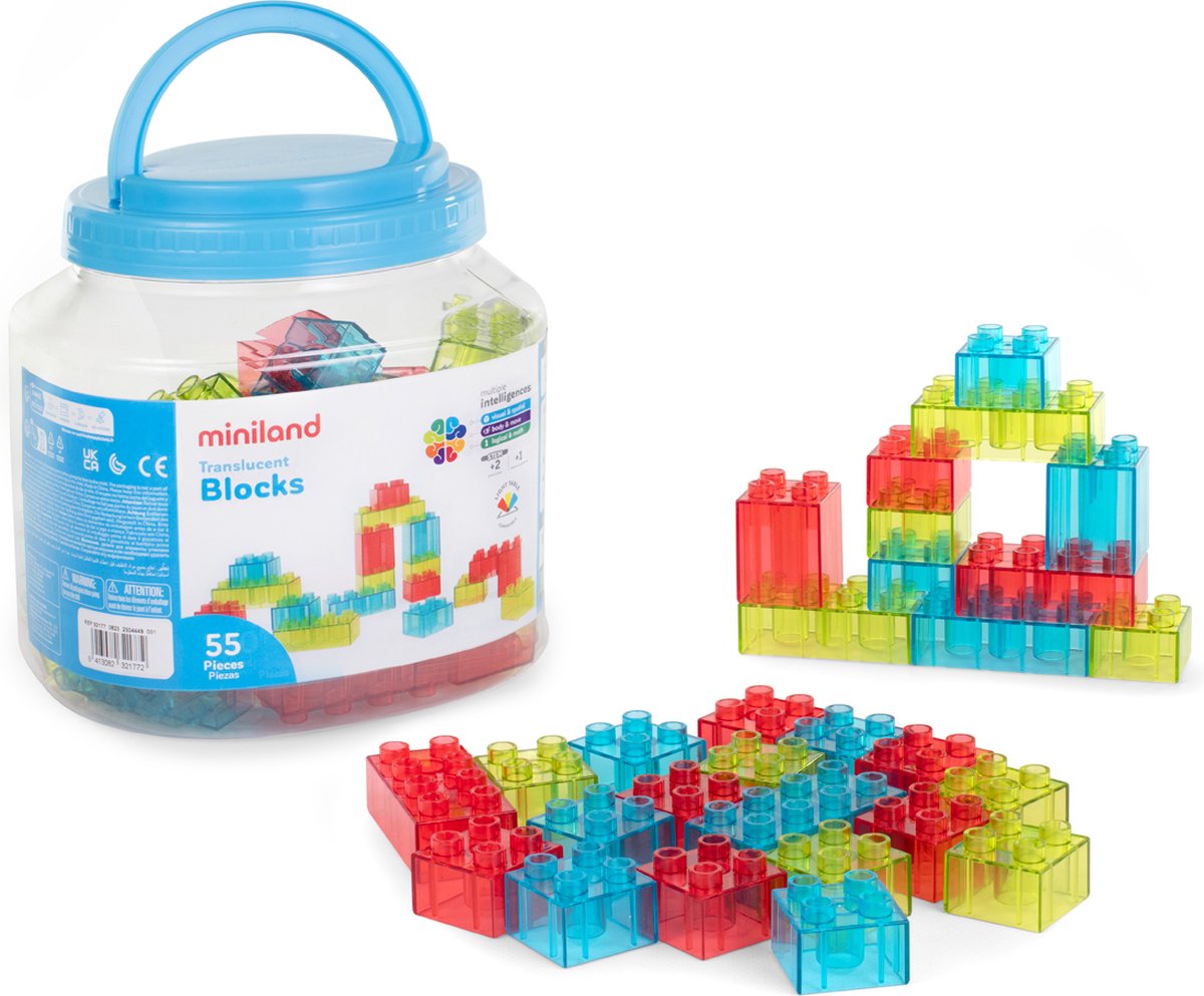 Miniland lightpad - bloque les jouets éducatifs transparents.
