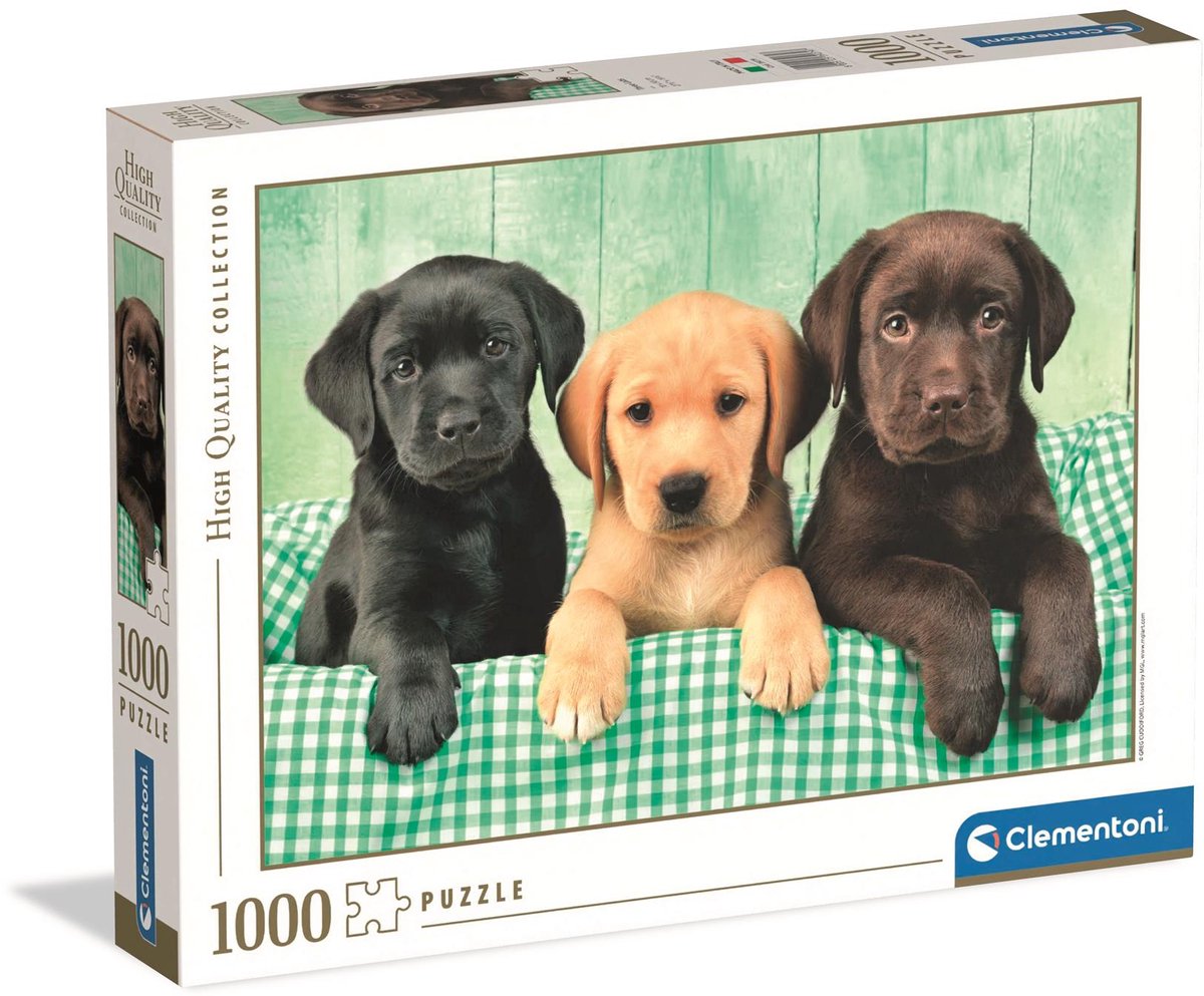 Clementoni - puzzle - 1000 pièces - trois labradors - puzzle pour adultes - collection de haute qualité