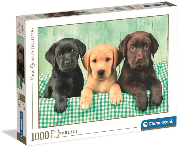 Clementoni - puzzle - 1000 pièces - trois labradors - puzzle pour adultes - collection de haute qualité
