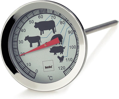 Thermomètre à viande Kela - acier 18 10 - jusqu'à 120 °c - | punkto