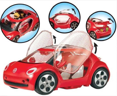 Bandai - voiture miraculeuse coccinelle - volkswagen e-beetle de coccinelle - film miraculeux sous licence officielle - portes, coffre et toit ouvrant - poupée non incluse - jouet enfant 4 ans et + - p50669